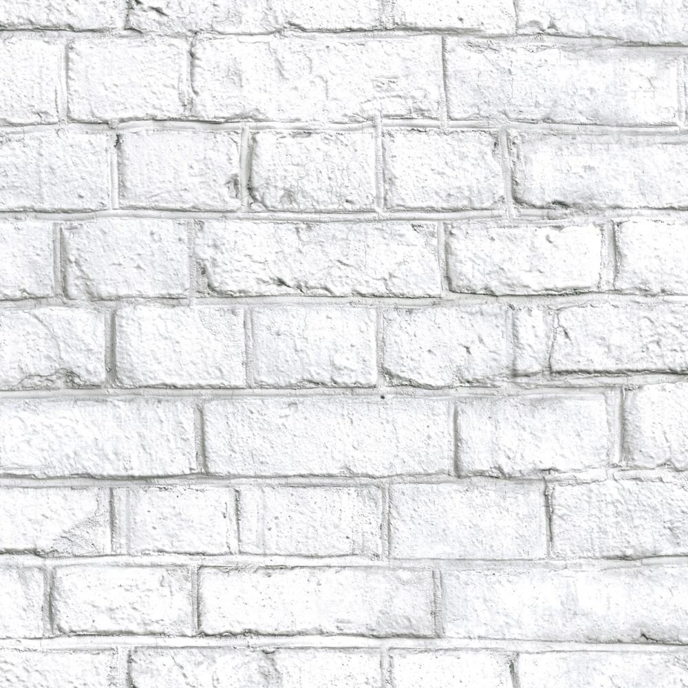 Roommates Whitewash Brick Peel & Stick Wallpaper