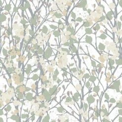 Roommates Willow Branch Peel & Stick Wallpaper In Off-White