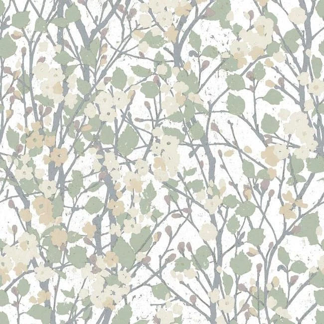 Roommates Willow Branch Peel & Stick Wallpaper In Off-White
