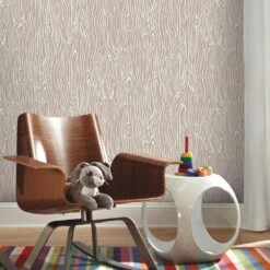 Roommates Wood Grain Peel & Stick Wallpaper In Grey -Roommates Wood Grain Peel Stick Wallpaper in Grey by RoomMates for York Wallcoverings 3